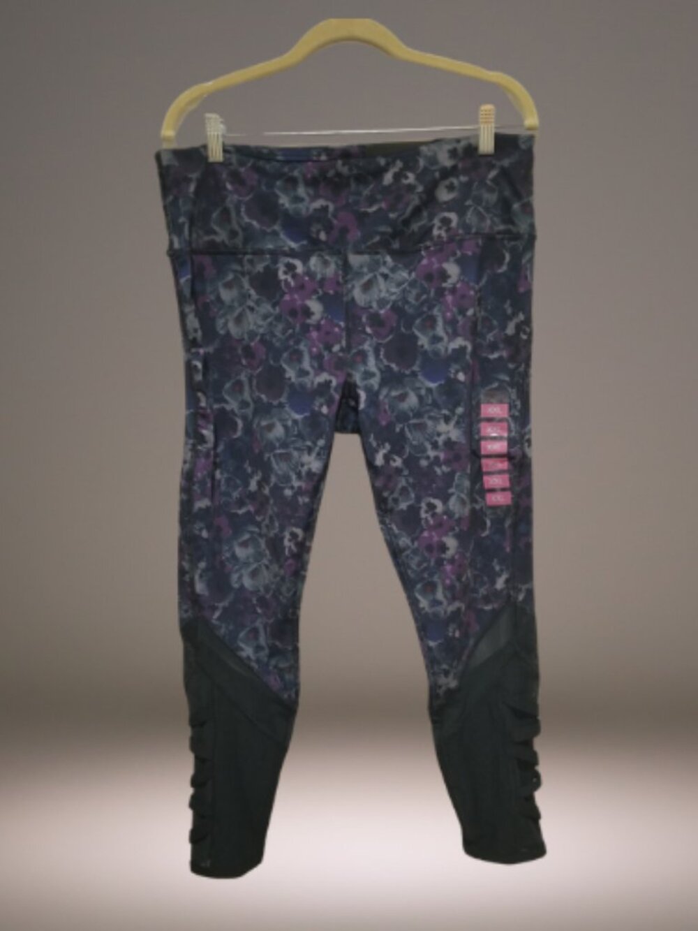 RBX Womens XXL Floral 7/8 Ankle Leggings Ruched Calf NWT $68